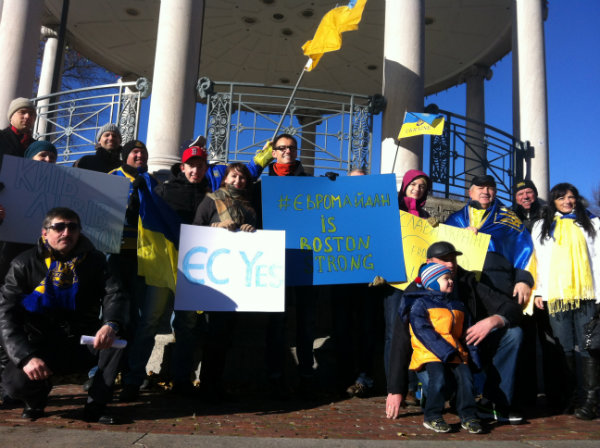 Ukrainians in Boston express support to Ukraine